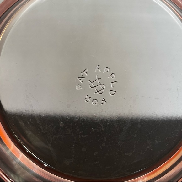 Vtg Pink depression glass Double Handled Cheese And Cracker Plate - Picture 2 of 8